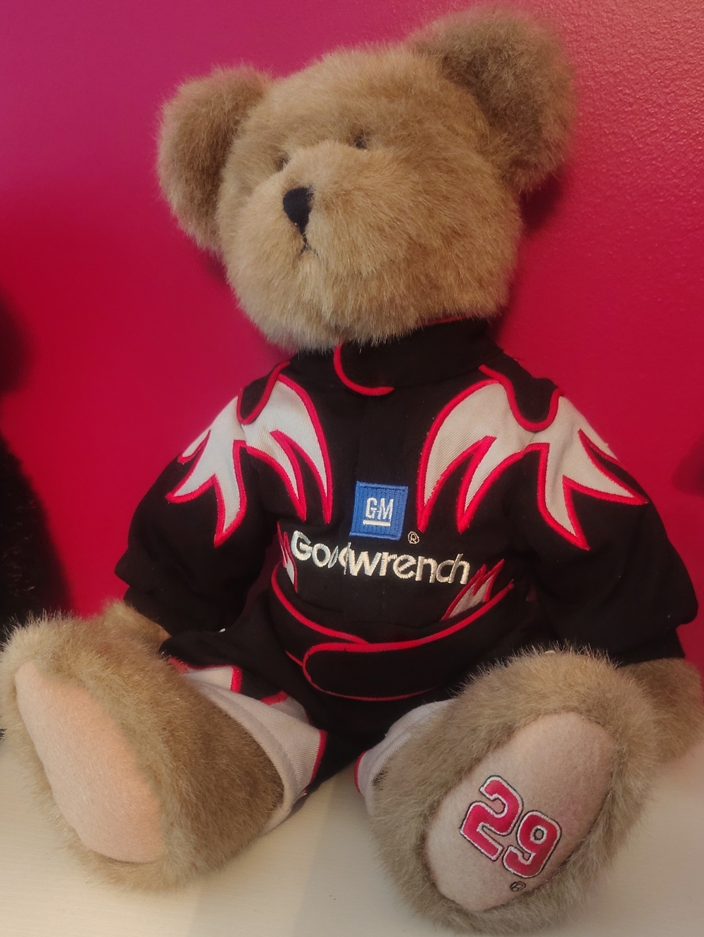 Goodwrench Racing Teddy Bear - Black & Brown Plush